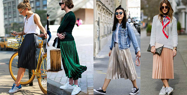 13 Style Mặc Váy đi Giày Thể Thao Năng động Cá Tính  SaigonSneaker